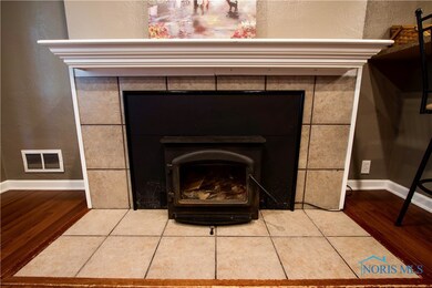 Fireplace in Dining