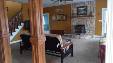 Great room from kitchen.