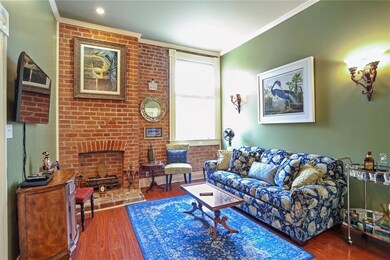 Cozy working fireplace with sealed brink accent