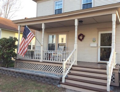 Front porch has recently been painted.