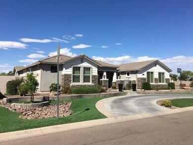 sample custom home in subdivision