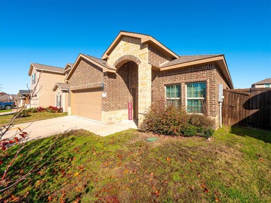View of front of property featuring a front yard a