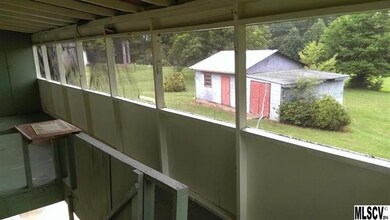 view of storage building