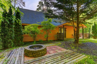 Entrance and fire pit