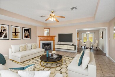 Living room virtually staged