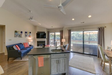 Kitchen island with seating for easy conversation.