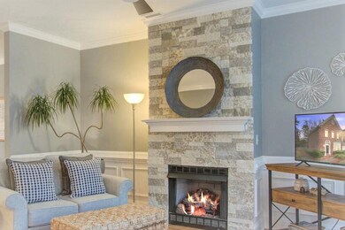 Close up of Gas Fireplace in Family Room