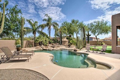 Back Patio and pool area