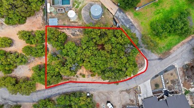 Aerial overview of property's location with property boundaries highlighted