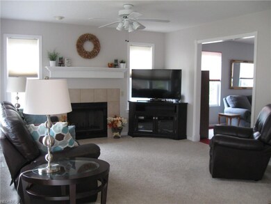 Family room is adjacent to both the kitchen and li