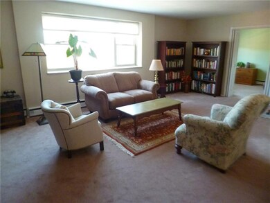 This spacious condo has large windows in the livin