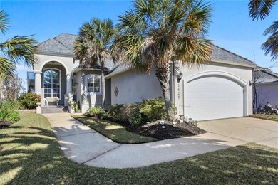 Front of the home with two car garage