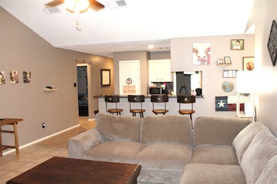Open concept with high ceilings
