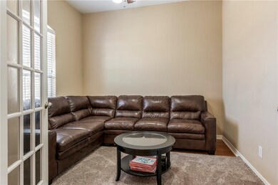 Office/Library/Den with French doors