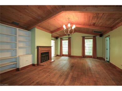 Living Room with rustic charm and real wood!