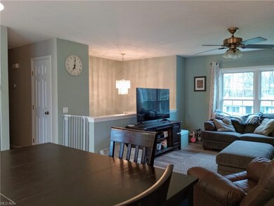 Eat-in-kitchen is open to the living room.