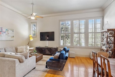 Fantastic natural light and wood floors.