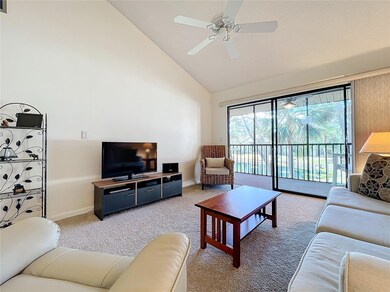High vaulted ceiling create a bright spacious living space