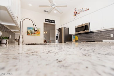 View of the kitchen from the countertop.
