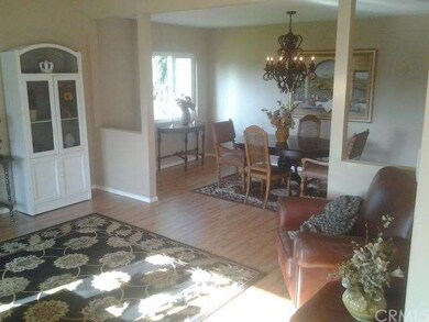 Looking into the dining room from the living room