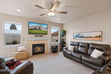 Gas fireplace with TV mount
