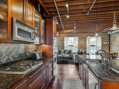 High end stainless steel appliances with gas range