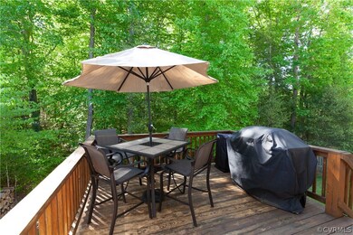 The deck is perfect for outdoor dining and grillin
