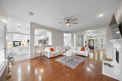 The design flows seamlessly into adjacent rooms, c