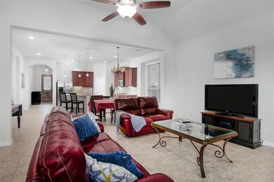 Living area, dining area and kitchen all attached