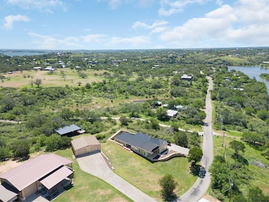 Aerial view of a large body of water