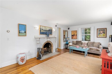 Living Room - Marble Fireplace