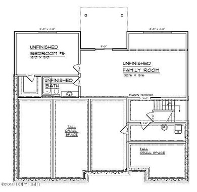 Expanded Ponderosa Unfinished Basement L