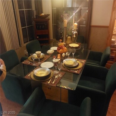 Dining room with wood finished floors