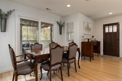 Dining room that leads out to the outdoor gatherin