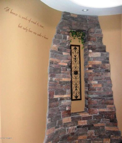 built in stone niche in foyer 1