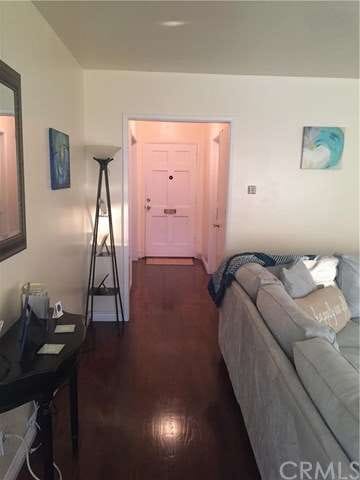 Living room view of the front door.