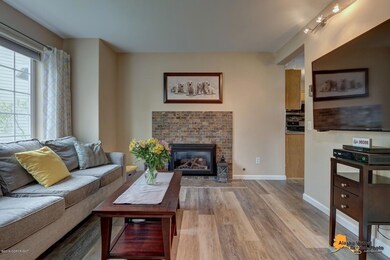 Living room with fireplace