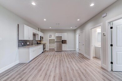 Check out the modern open concept living / kitchen