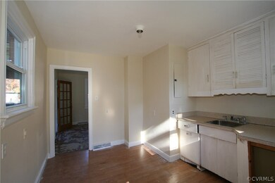 Kitchen has no appliances so you can make it your own.