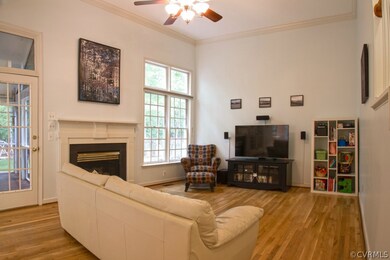Stunning family room with 14 ft. ceiling!