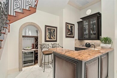 Wet bar located in formal living space
