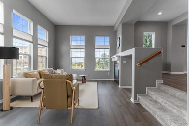 Digitally staged living room