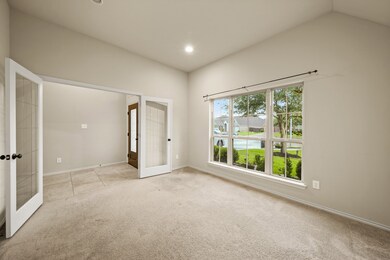 Office with French privacy doors!