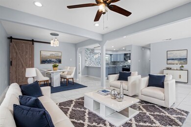 Ai staged living & dining room with light polished