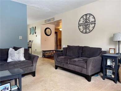 Living Room: Looking towards the kitchen and dinin