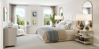 Spacious primary bedroom