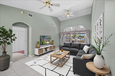 virtually staged living room