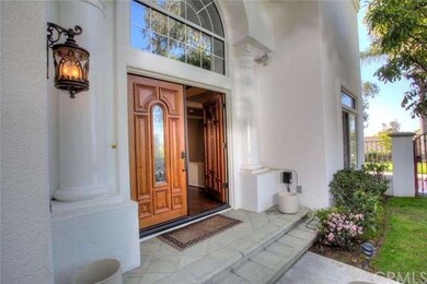 The gorgeous leaded glass doors will impress your 