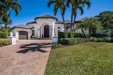 Stately front entry elevation with crisp colors