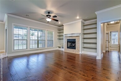 Spacious living area wired with builtin speakers